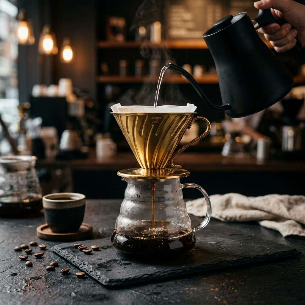 أداة التقطير V60 (إصدار أورورا الذهبي)